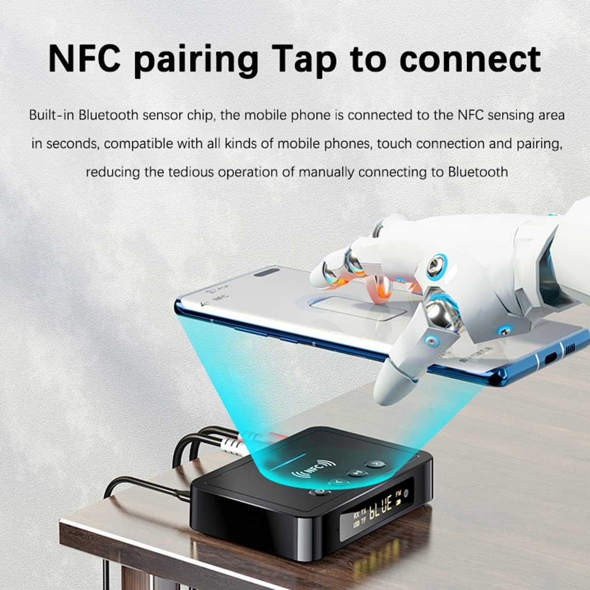 Adaptateur Bluetooth M6 NFC Émetteur Récepteur 5.0