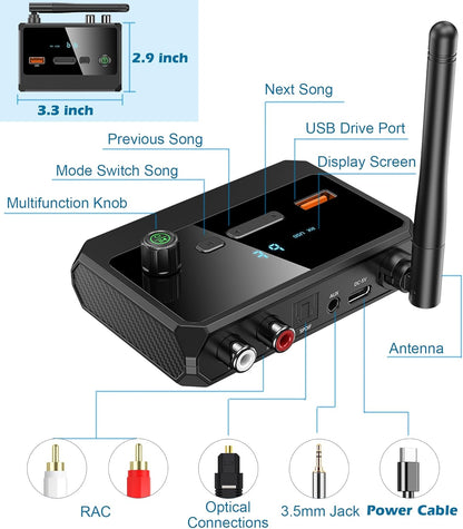 KAIY C36 – Récepteur Bluetooth 5.3