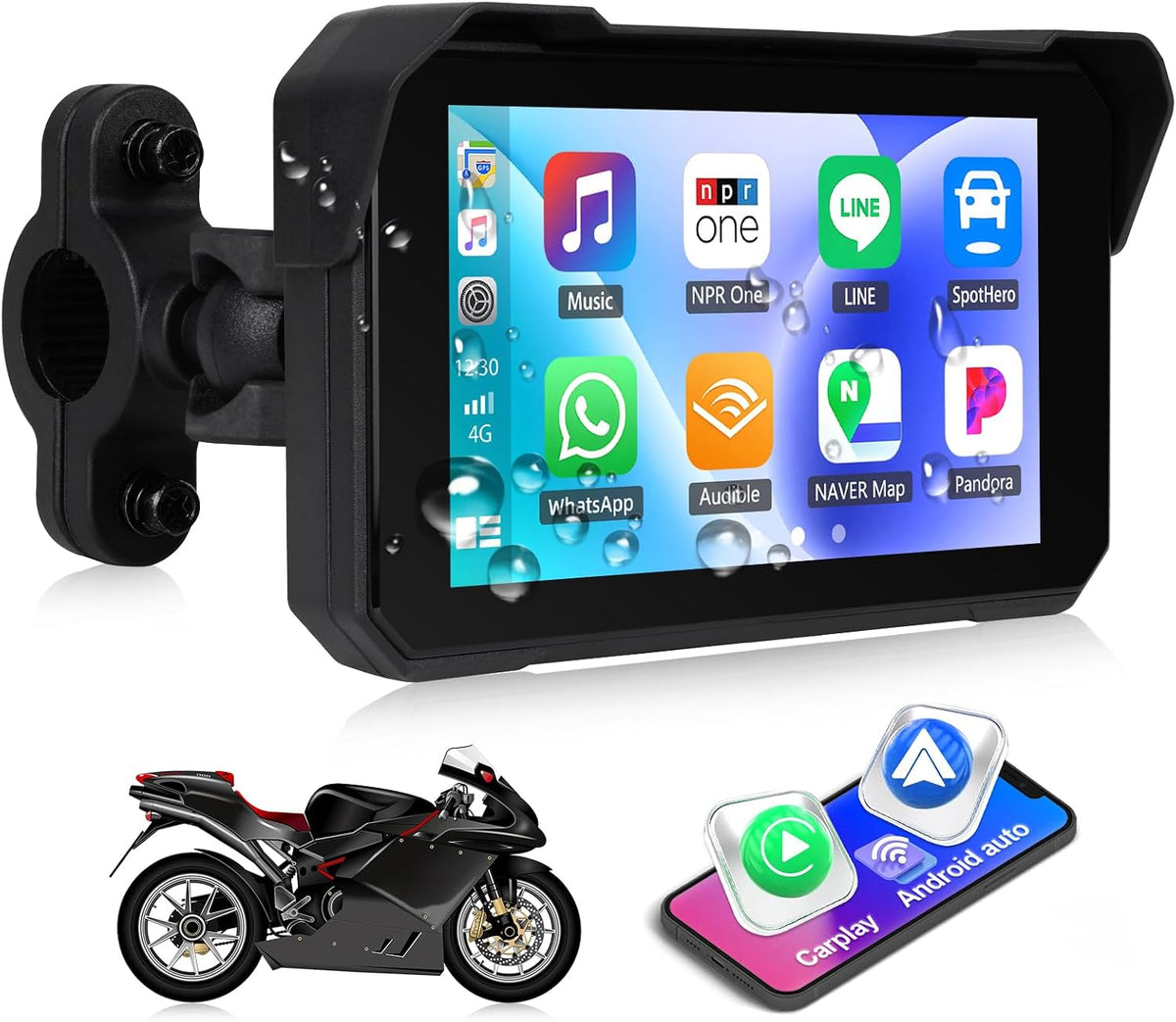 CAMECHO – Écran CarPlay moto
