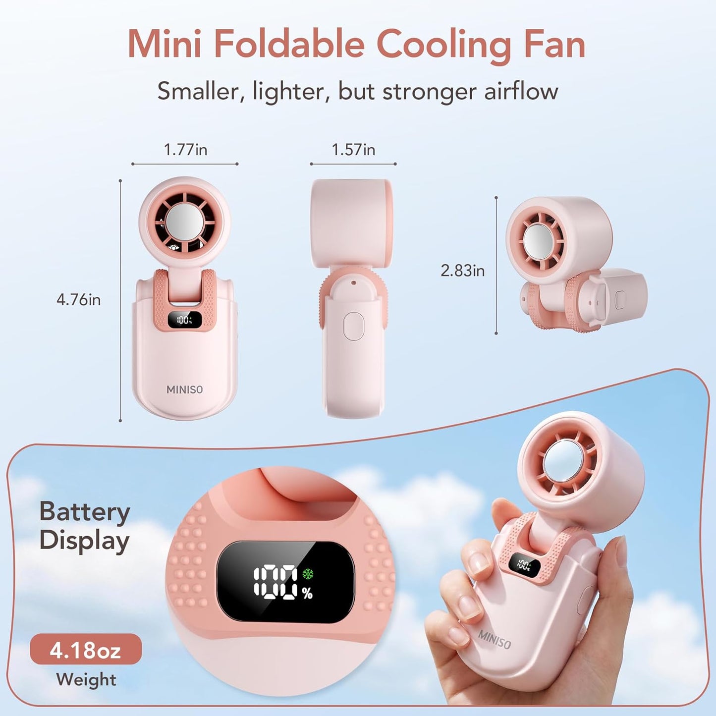 Ventilateur Portable Rechargeable MINISO