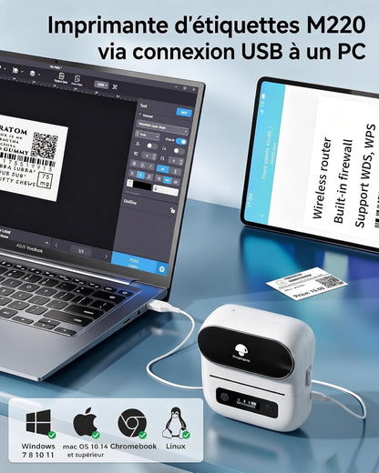 Phomemo M220 – Imprimante d'Étiquettes