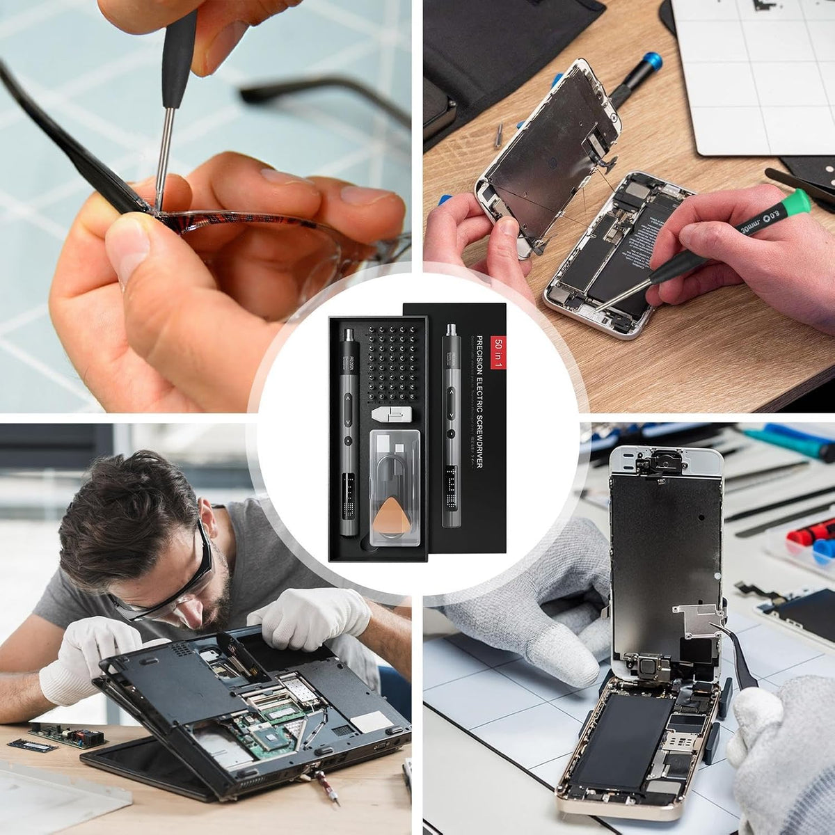 Tournevis Électrique 50-en-1 – Kit de Précision pour Réparation Électronique
