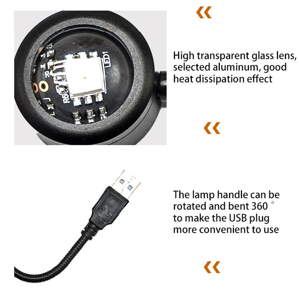 Lampe Projecteur Sunset Duo USB (Lot de 2)